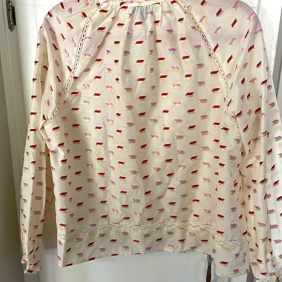 J Crew relaxed top with metallic embroidery - Picture 4 of 6